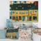 Designart - Yellow Facade of Houses In Street In Paris - French Country Canvas Wall Art Print